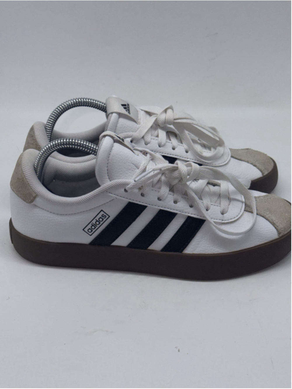 Size 8 - adidas VL Court 3.0 White Black Gum W